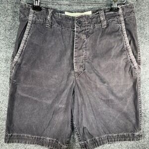 Abercrombie & Fitch Drawstring Shorts 34 Black Distressed Button Fly Vintage Y2K